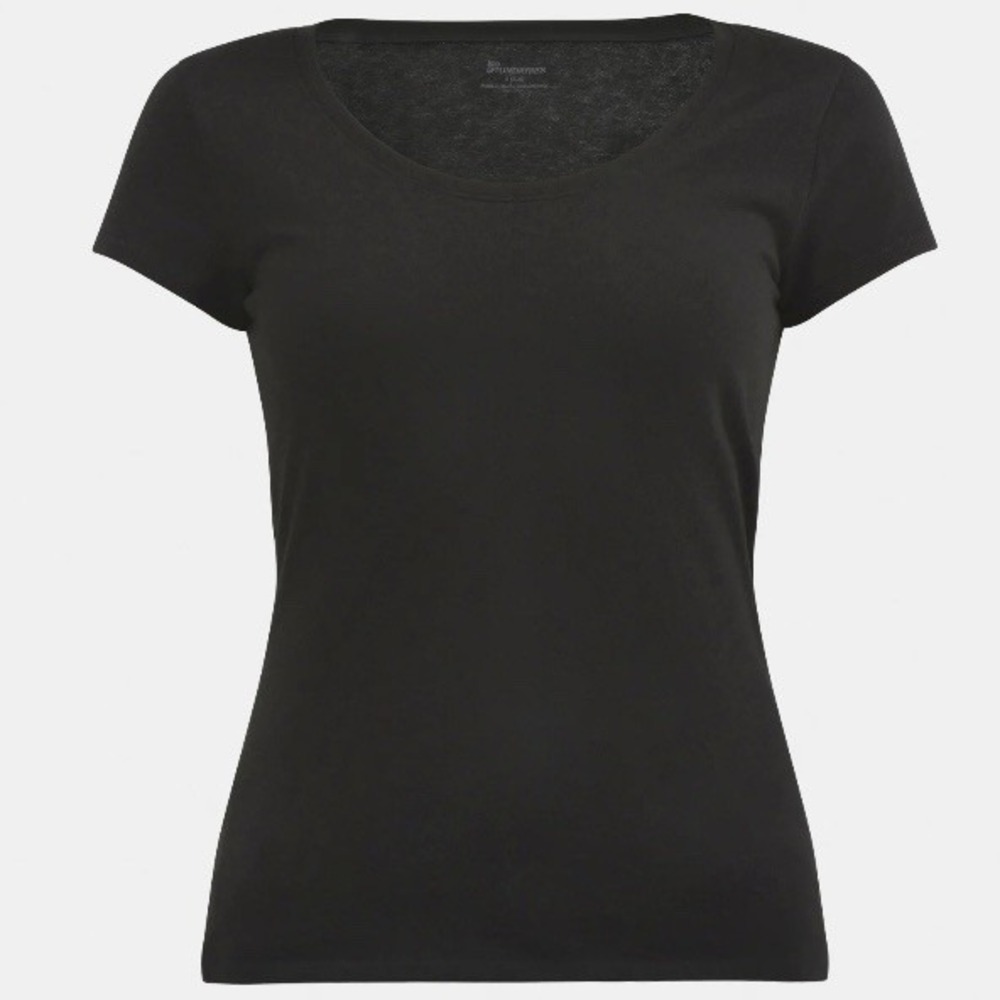 No Boundaries Juniors Scoop Neck Tee XL 16-18 New with Tags Black Soot Stretch